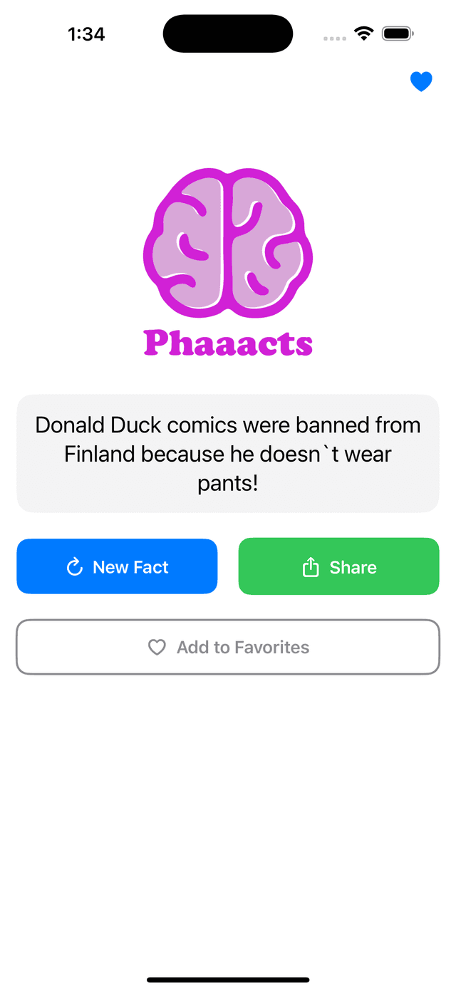 Phaaacts App Screenshot